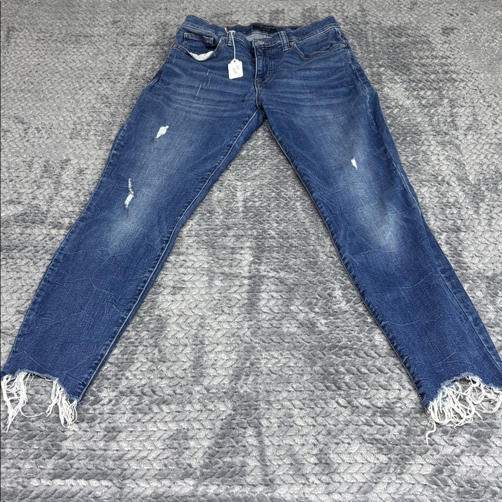 Lucky Brand Women's Distressed Blue Jeans - Casual Slim Fit